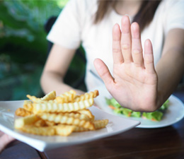 Female rejects fast food