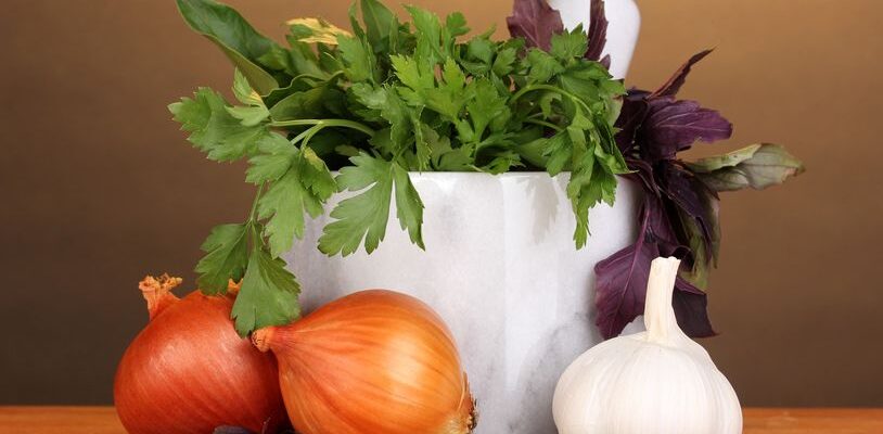 A pot with vegetables