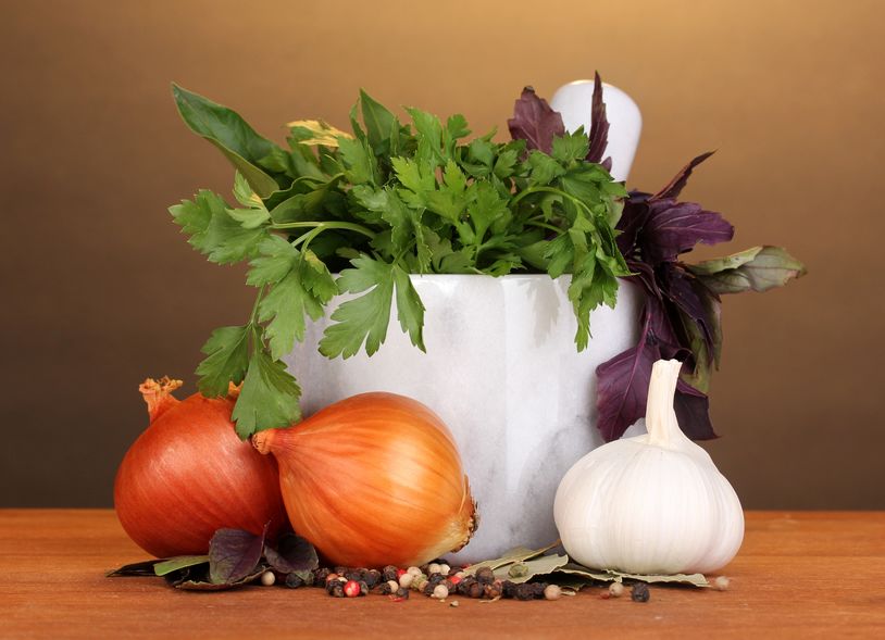 A pot with vegetables